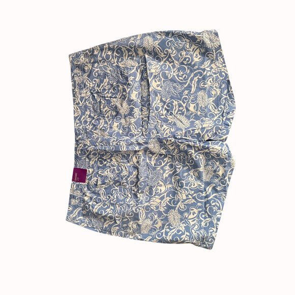 Lane Bryant Tropical Shorts Plus Size 28 Blue White Summer Style Cruise Fashion - Picture 12 of 12